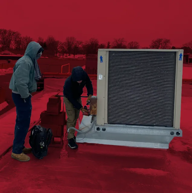 Emergency HVAC service technician