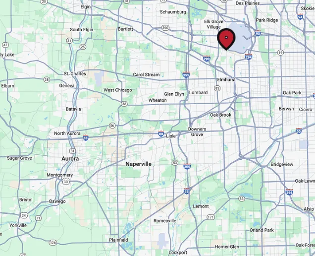 DS Heating & Cooling service area map around Bensenville, IL